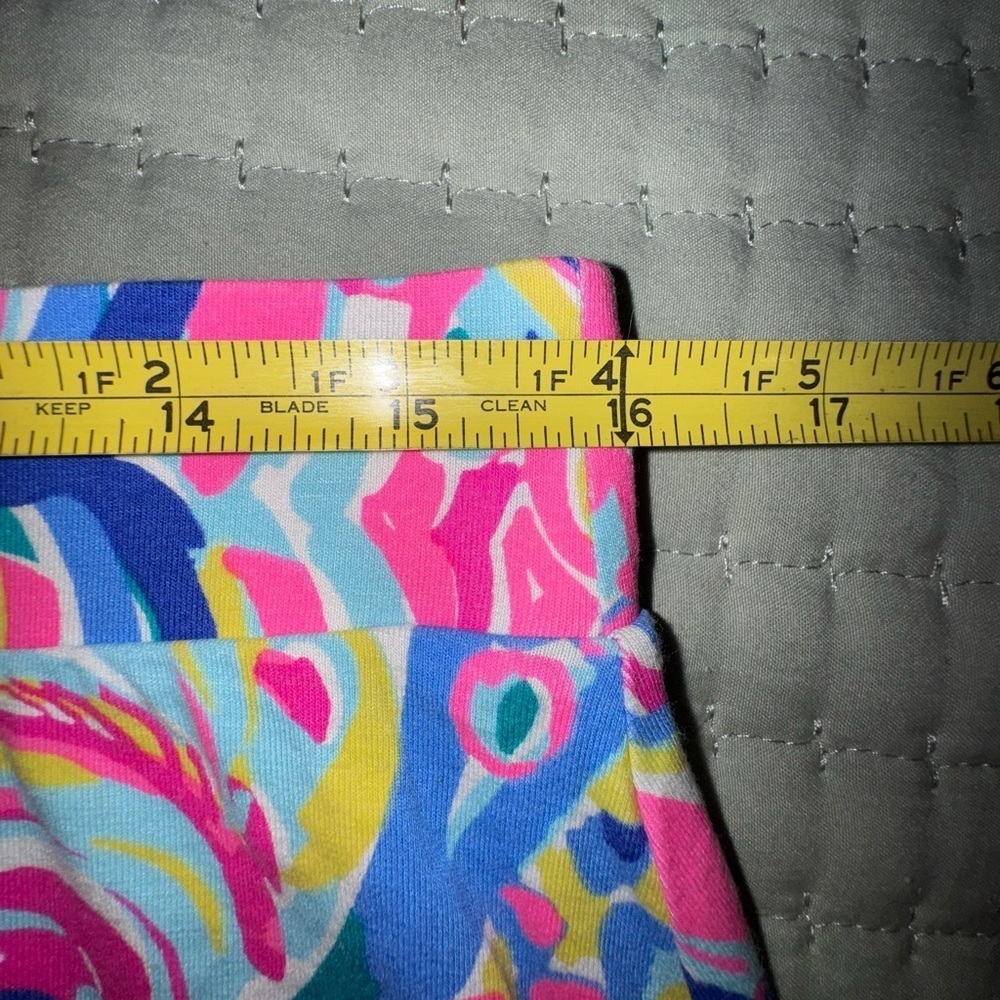 Lilly Pulitzer Shia Midi Skirt Resort Psychadelic Sunshine Coastal Paisley Sz L - Picture 6 of 9